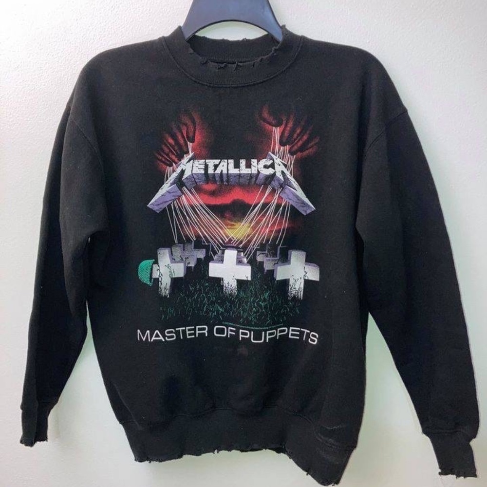 Bravado Urban Outfitters METALLICA Crewneck Sweatshirt Black (XS)